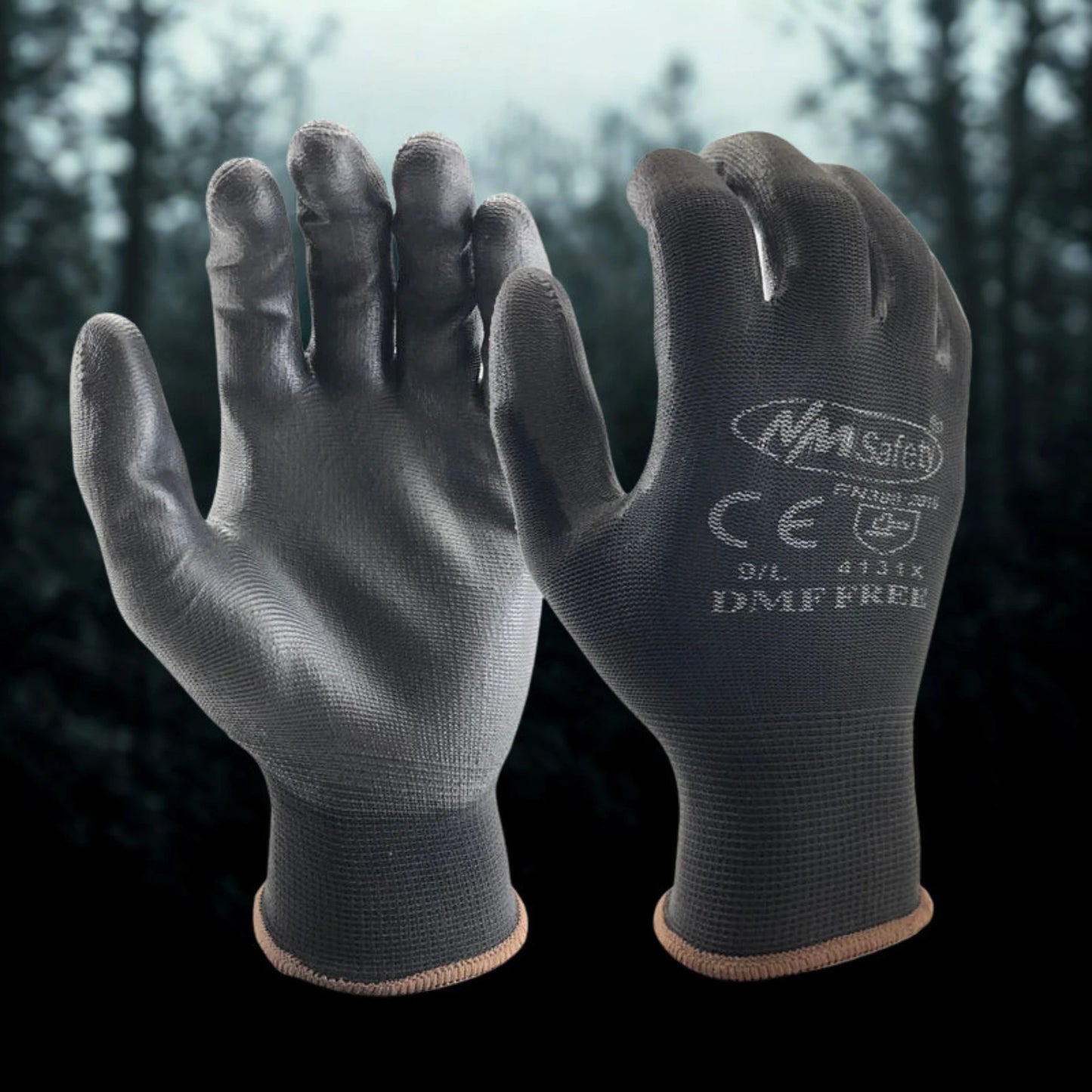 Polyurethane-Coated Protective Gloves — 13 Gauge Nylon | CE EN388 Certified | DMF Free