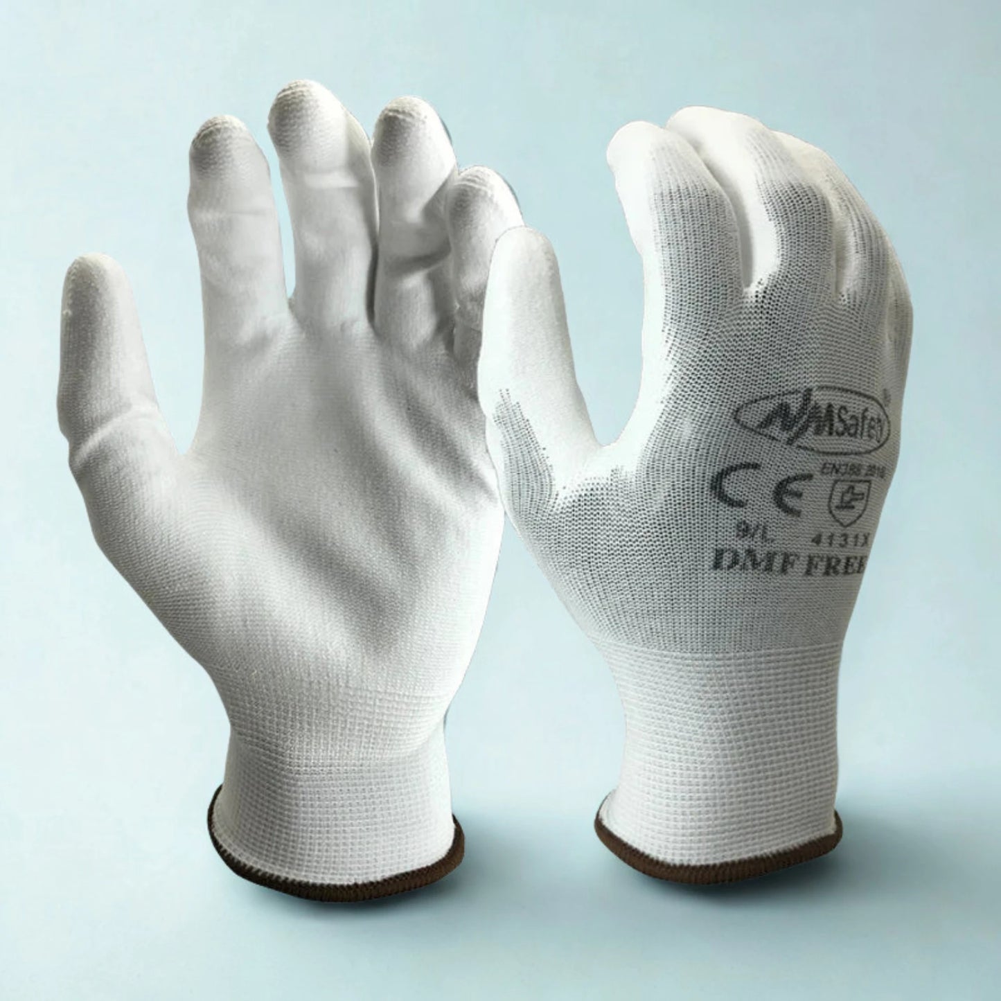 Polyurethane-Coated Protective Gloves — 13 Gauge Nylon | CE EN388 Certified | DMF Free